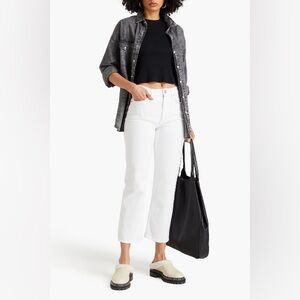 RAG & BONE
Harlow mid-rise straight-leg jeans in White, 25